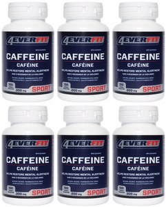 4EverFit Caffeine 200mg - 6 Bottles (600 tabs)