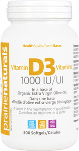 Vitamin D3 1000 IU by Prairie Naturals