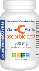 Vitamin C Ascorbic Acid 500mg by Prairie Naturals