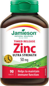 Zinc Ultra Strength Timed Release 50mg by Jamieson