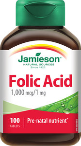 Folic Acid 1000 mcg by Jamieson