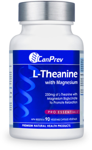 L-Theanine 250mg with Magnesium Bisglycinate 20mg by CanPrev