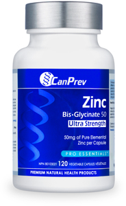 Zinc Bis-Glycinate 50 Ultra Strength by CanPrev