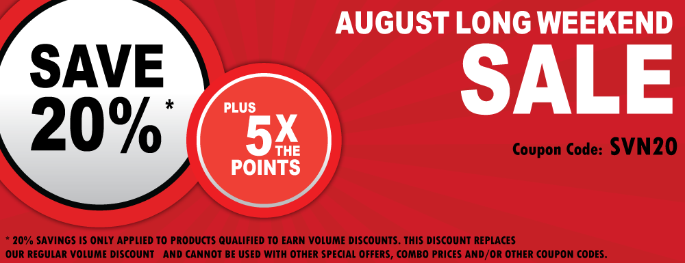 August Long Weekend Sale